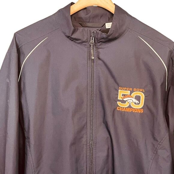 Cutter & Buck Denver Bronco's Super Bowl 50 Championship Full Zip Jacket - Picture 2 of 11